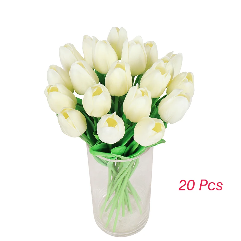 SMTYJX009 28 шт. тюльпан Флорес Искусственные цветы латекс Tulipany красота навсегда Свадебный Роскошный домашний декор осень украшения подарок на день Святого Валентина - Цвет: SMTYJX009