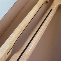 high gloss electric guitar neck tl neck canada flame maple wood 22 frets 5 6cm width natural color tele neck