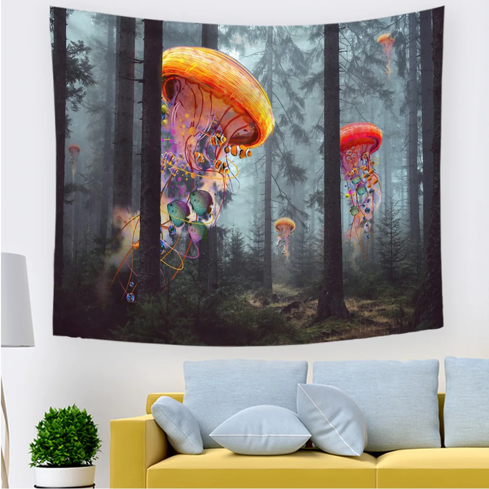 Висячая ткань лесная Медузы серия печать гобелен гостиная Спальня украшение