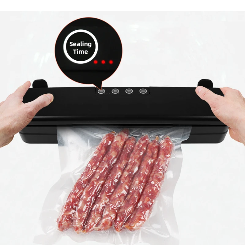 

Vacuum Sealer Packaging Machine 220V/110V Household Food Film Sealer Vacuum Packer Keep Food Fresh with Free 15pcs Storage Bags
