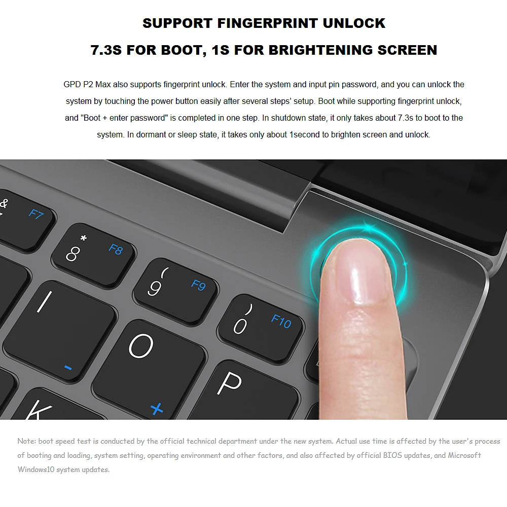 Игровая приставка GPD P2 MAX 8 9 дюйма ноутбук планшетный ПК Windows 10 Intel m3-8100Y 16 Гб/512 ГБ 2 4G