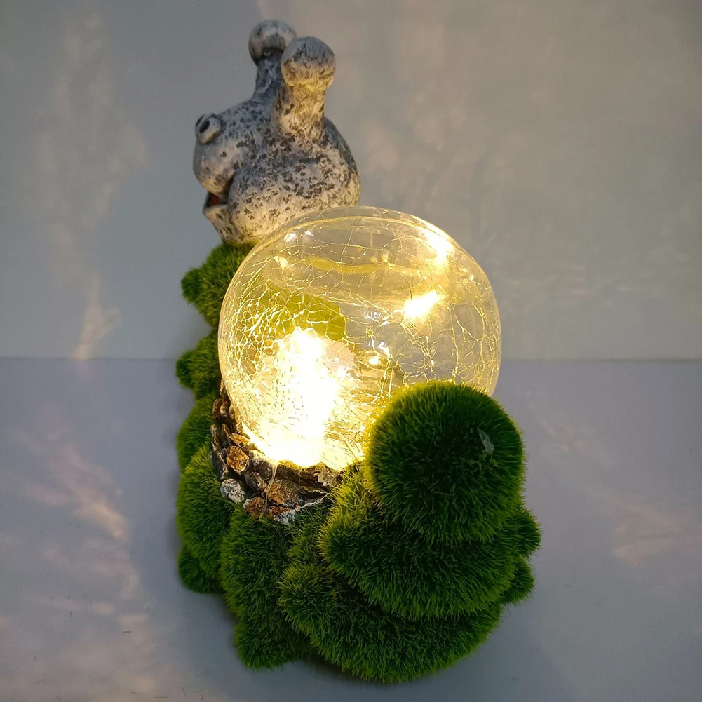 

Waterproof Resin Decor Lamp Flocking LED Light Snail Animal Small Ornaments Waterproof Outdoor Lighting Courtyard Office Artwork