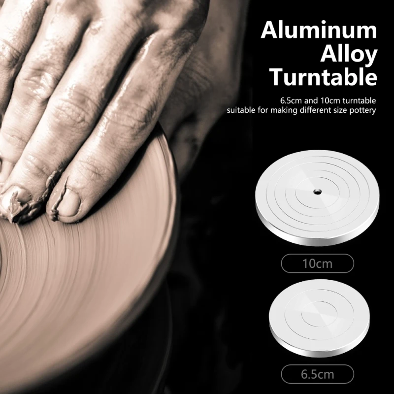 

SEAAN Mini Pottery Wheel Pottery Wheel 6.5cm 10cm Turntable Mini Pottery Machine Electric Pottery Wheel DIY Clay Tool with Tray