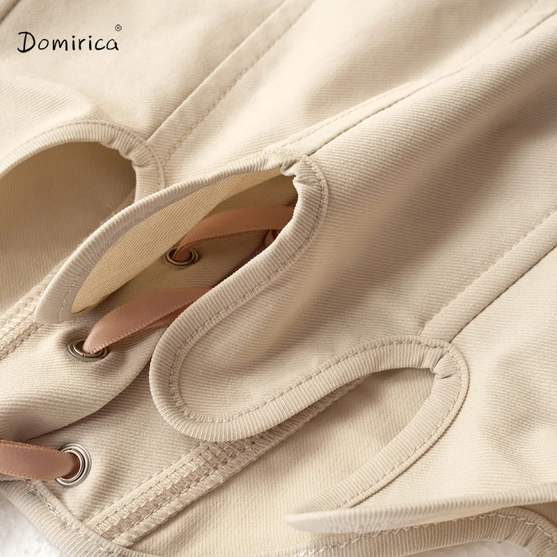 

White Dress Women One-neck High Waist Long-sleeved Tie Fish Bone Tunic Sleeveless Top Solid Hollow Out Height Waist Dresses