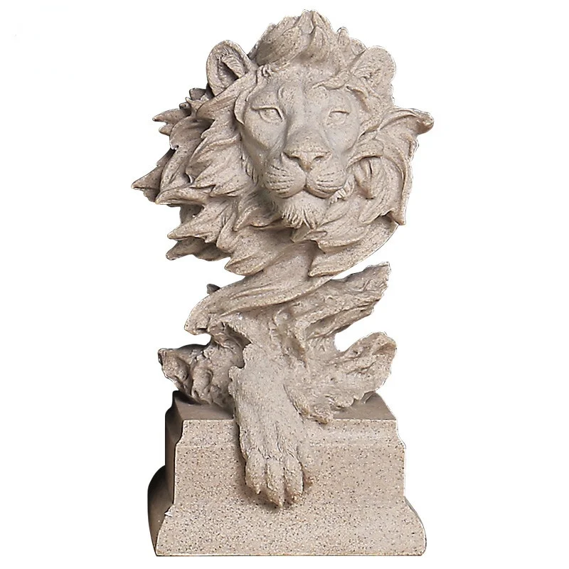 

Nature Sand Animal Statues Nordic Room Office Decoration Resin Lion Horse Elephant Eagle Sheep Statue Modern Decorative
