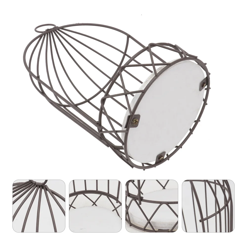 

1Pc Festival Birdcage Adornment Flowerpot Rack Dining Table Decoration (Black)