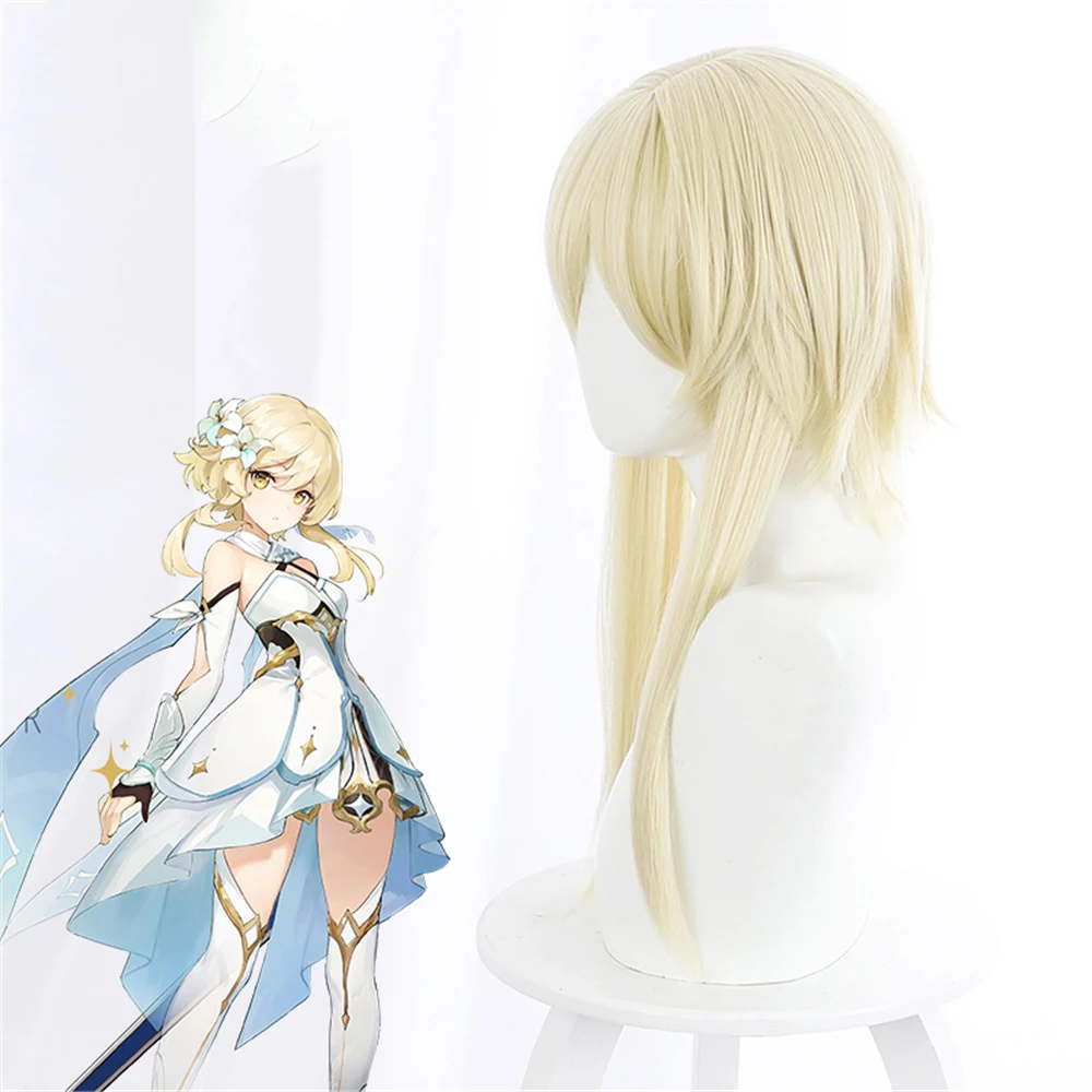 

Original God traveler-fluorescent light gold style long sideburns anti-tilt short hair cosplay hair Cosplay hairwear Wig+Wig Cap