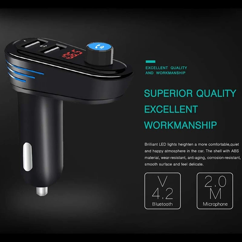 Автомобильный FM-передатчик с Bluetooth беспроводной FM-радиопередатчик 4 2