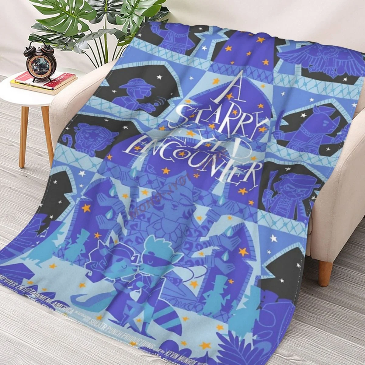 

A Starry Eyed Encounter Throw Blanket Sherpa Blanket cover Bedding soft Blankets