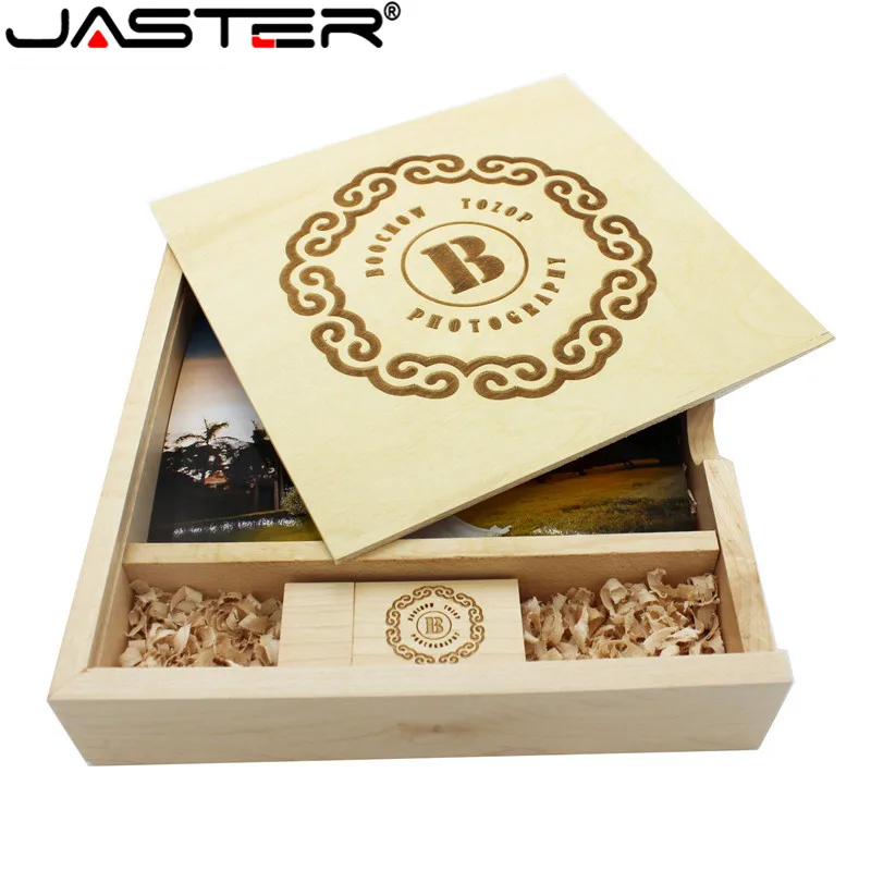 JASTER клиент логотип клен фото уникальный Альбом usb + коробка флэш накопитель 4 ГБ 16