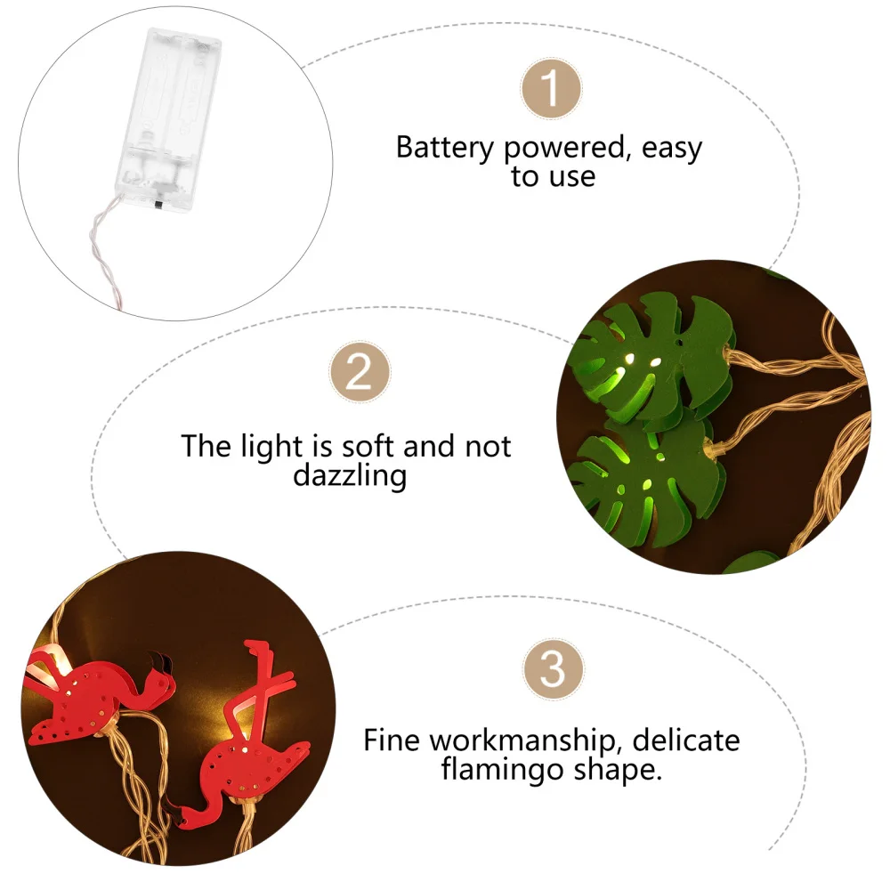 

Monstera String Light Decorative Hawaii Theme LED Lamp Battery