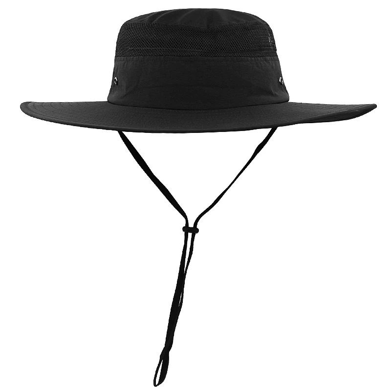 

Man Plus Size Mesh Sun Cap Summer Wide Brim Bucket Hats Mountaineering Fast Dry Boonie Hat Large Fisherman Hat 55-59cm 60-65cm