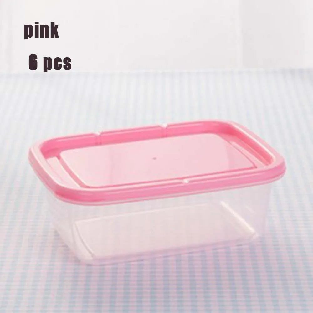 

6 Pcs Food Storage Box 350ml Mini Rectangular Food Storage Sample Box Transparent PP Plastic Storage Box Kitchen Storage