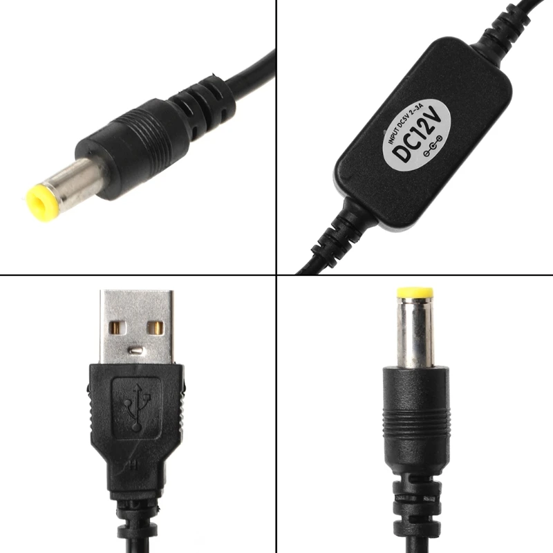 

2021 New USB 5V To DC 12V 5.5x2.1mm Step Up Cable Power Boost Line For Router LED Strip
