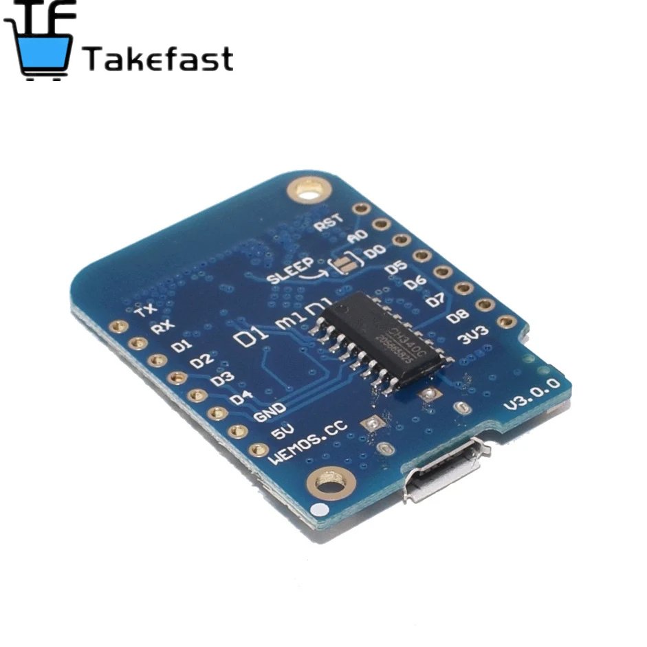 Плата для разработки Wemos D1 Mini V3.0.0 WIFI на основе ESP8266 CH340 CH340G 4 Мб Arduino Nodemcu V2 MicroPython -