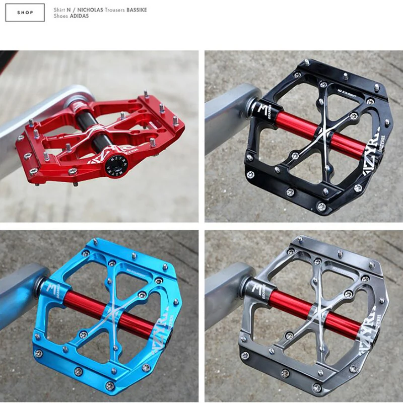 

3 Bearing Bicycle Flat Pedals Chromium Molybdenum Steel Axis MTB Road Cycling Bike Pedals Utral Sealed Universal Threaded Parts