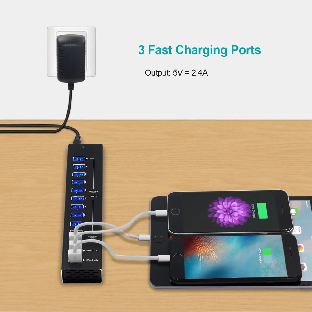Usb-хаб зарядное устройство 3 0 USB C концентратор 13 портов высокоскоростной сплиттер