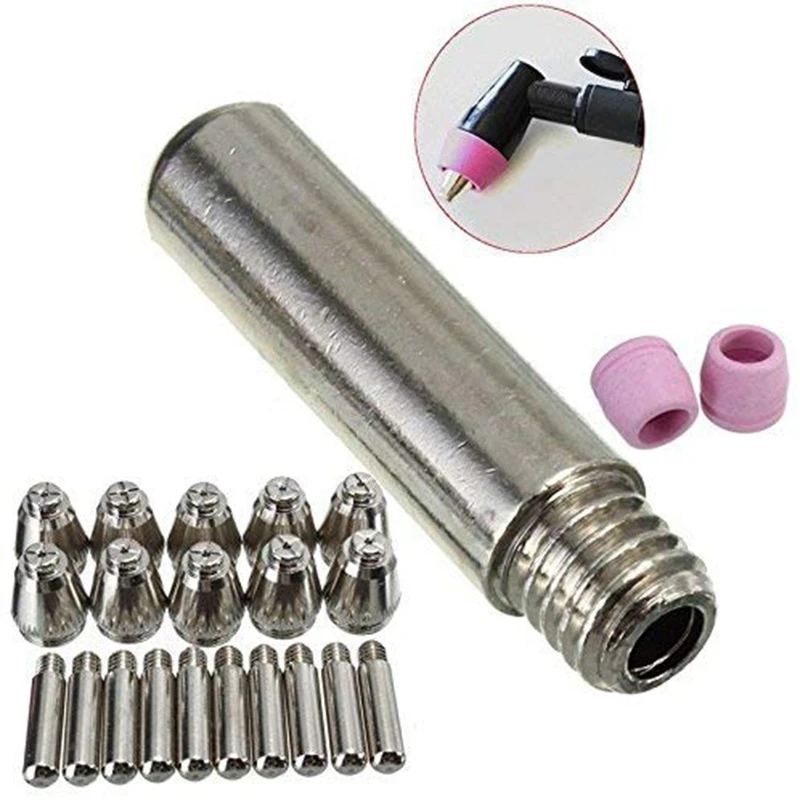 

Newest 24PCS SG-55 AG-60 WSD-60 Plasma Cutter Cutting Torch Tip Nozzles Consumables Kit Plasma Electrode Nozzle