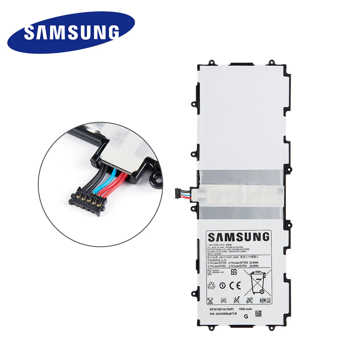 Аккумулятор SAMSUNG SP3676B1A 7000 мАч для Samsung Galaxy Note 10 1 GT-N8000 N8005 N8010 N8013 N8020 P7500 P7510 P5100 P5113 +
