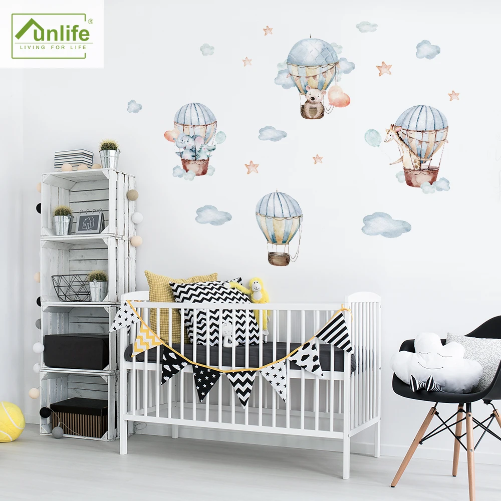 

Funlife® Hot Air Ballon Wallpaper Wall Stickers Waterproof Eco-friendly PVC Wall Decals Nursery Decoration for Children's room