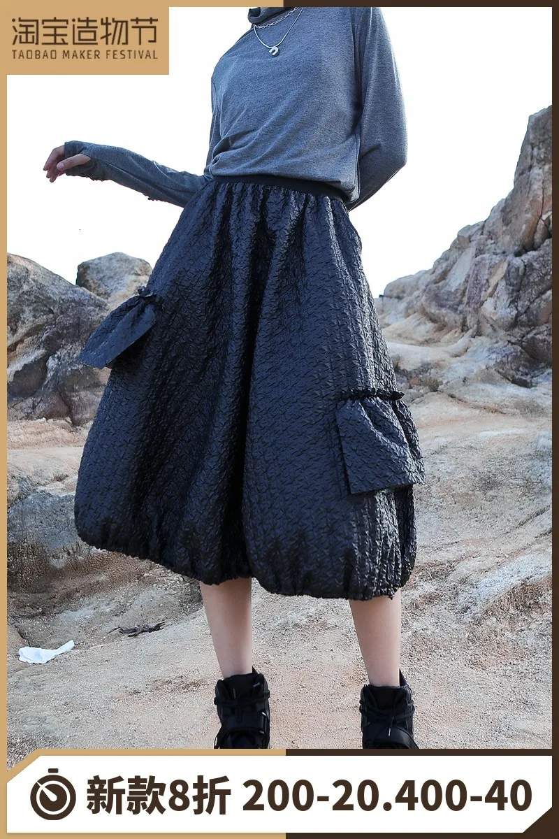 

Fashion Tide NEW Autumn And Winter Women Fashion Original Styles Half-body Polka Fots A Line Big Size Skirt WJ55111