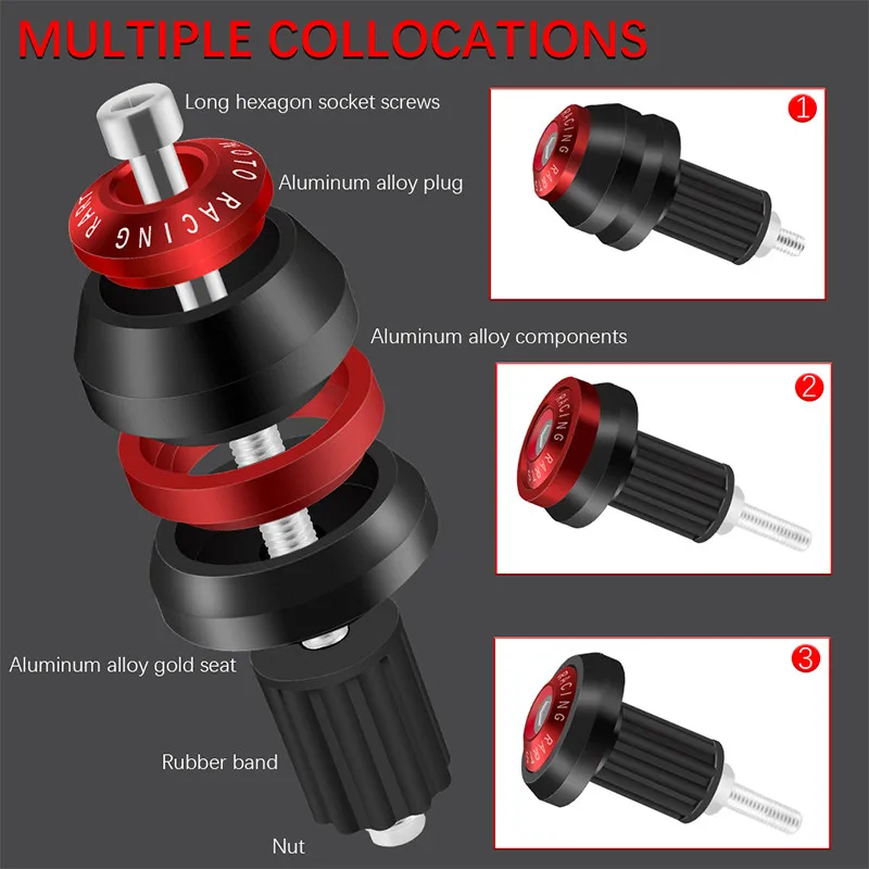 Универсальные наконечники для Руля Мотоцикла алюминиевые Грипсы руля мотоцикла