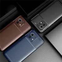 for xiaomi mi 11 case carbon fiber cover shockproof silicone phone case for mi11 mi 11 matte soft tpu cover