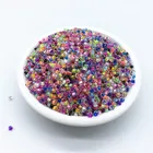 Бусины стеклянные с сердечником, 15 глот, 2-4 мм, для самостоятельного изготовления ювелирных изделий, #54