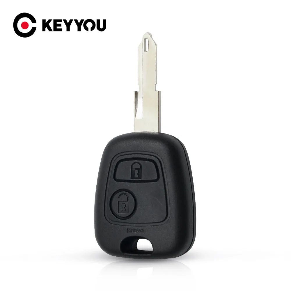 KEYYOU 10X 2 кнопочный чехол для дистанционного ключа от машины лезвие Uucut Fob Peugeot 106 206