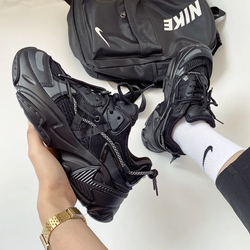 

Women's Autumn Shoes Fashion Chunky Sneakers Women Lace-Up Platform Vulcanize Shoes Casual New Winter Shoes Sapatos Femininos