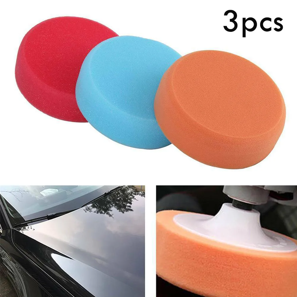 

Thread 14MM Polishing Sponge Heads Universal Blue Orange Red Buffing Car Clean Diameter 150MM