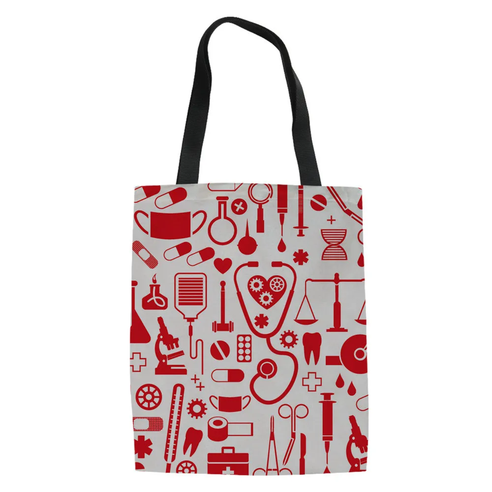 Медицинская сумка для медсестры с рисунком из мультфильма парусиновая Сумочка