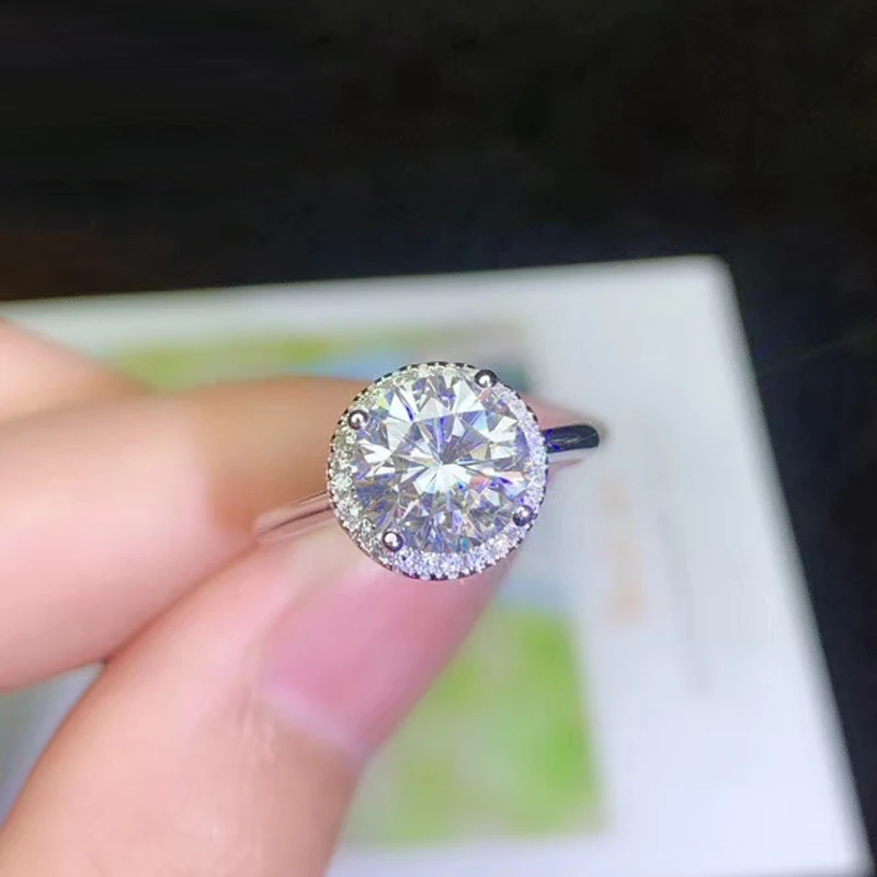 Женское бриллиантовое серебряное кольцо ювелирные изделия из серебра 925 пробы с