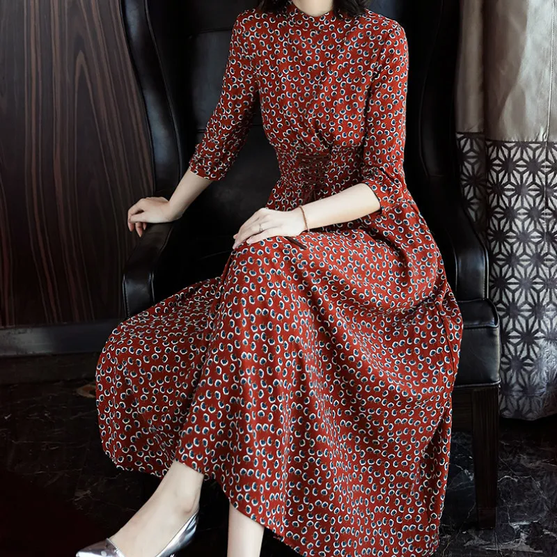 Spring Summer Dress Women Clothes 2020 Korean Vintage Printing Long Beach Women's Dresses Boho Bandage ZT2060 | Женская одежда