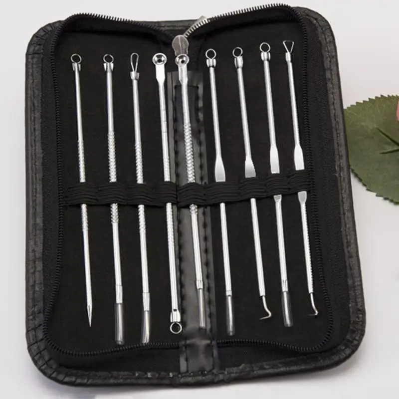 

1/3/4/8/9 Pcs Stainless Steel Blackhead Comedone Acne Blemish Extractor Remover Face Skin Care Pore Cleaner Needles Remove Tools