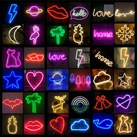 wall light lightning led neon sign usb neon letters lights for room home party wedding decoration neon lamp xmas gift