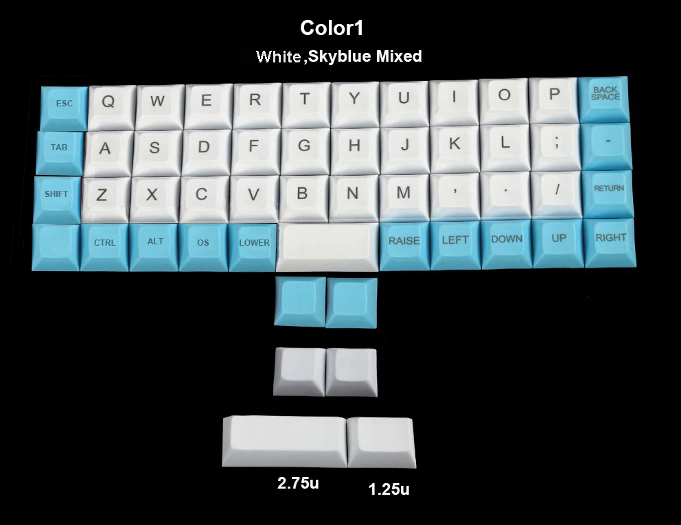 NPKC Топ или пустой DSA Keycap толстый PBT для Cherry MX переключатели на Планк AMJ40 Niu40 механическая клавиатура - Цвет: Color1