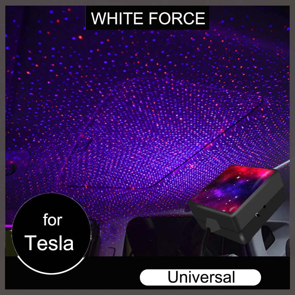 

for Tesla Car Starry USB Ambience Light Car Roof Interior Design Decoration Starry Sky Ceiling Projection Lamp Atmosphere Light