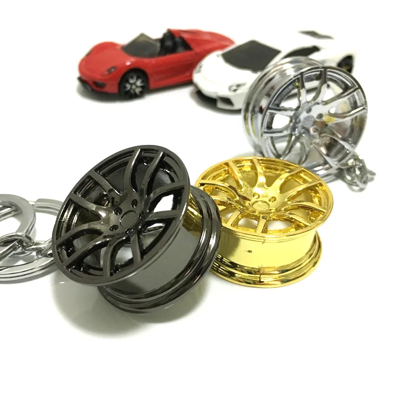 Брелок для ключей автомобиля алюминиевый держатель с колесным ободом мужчин и
