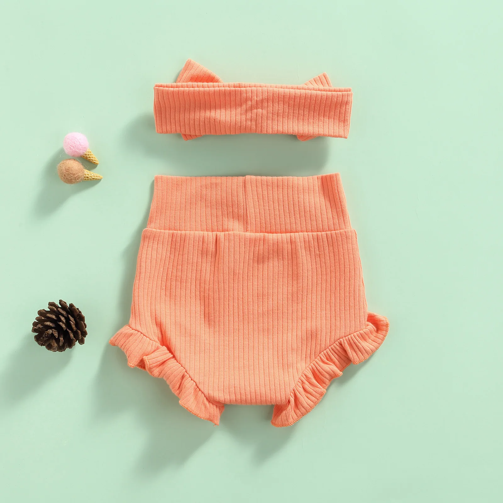 Летняя однотонная одежда для маленьких девочек Citgeett милые стильные эластичные