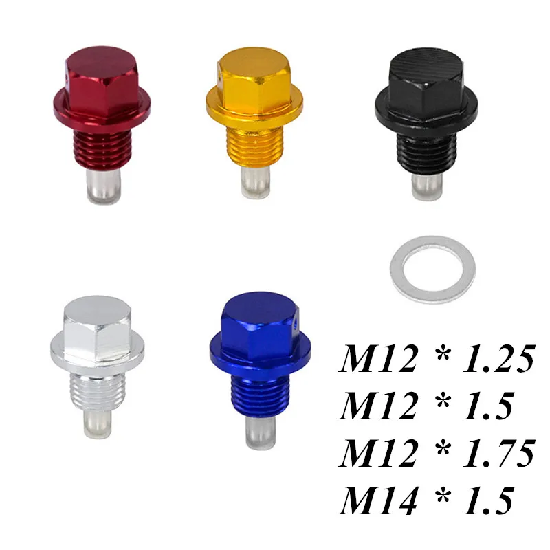 M12x1.5 M12x1.25 M12x1.75 M14x1.5 Магнитная дренажная масляная пробка & масла дренажный гайка