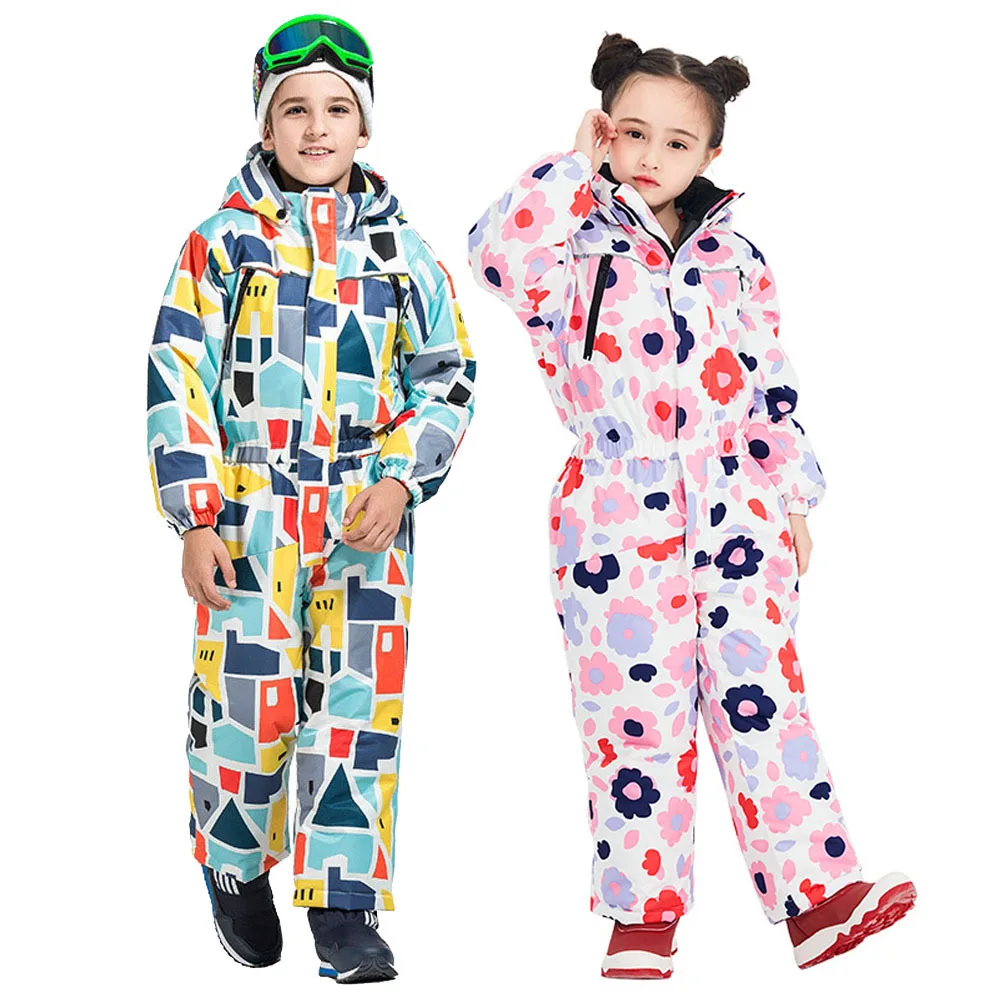 Лыжный костюм для мальчиков теплый дышащий цельный зимний мужчин и женщин|Лыжные