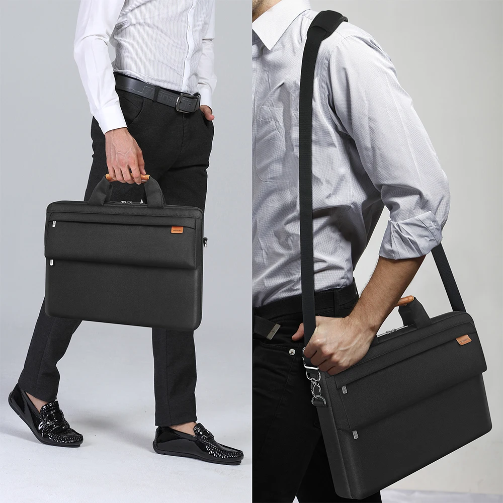 14 15.6 17 Inch Shockproof Laptop Sleeve Business Briefcase Waterproof Messenger Shoulder Bag for Notebooks Black | Компьютеры и офис