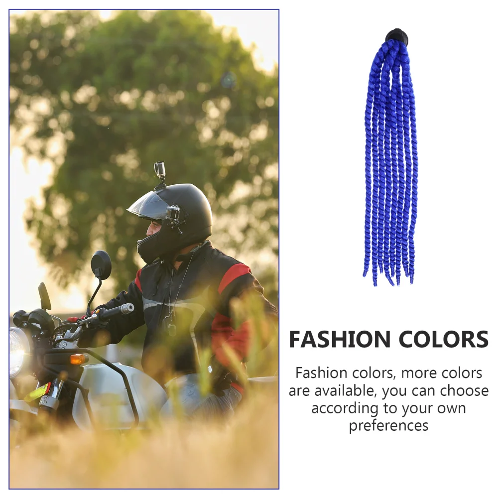 

Motorcycle Helmet Decoration Helmet Braid Wig Ornament Reusable Helmet Decor