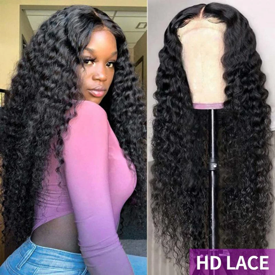 

Парик Hairmoda HD прозрачный с глубокой волной 5x5 6x6, парики из человеческих волос на сетке 4x4, парик с кудрявыми волосами, бразильский парик на сет...