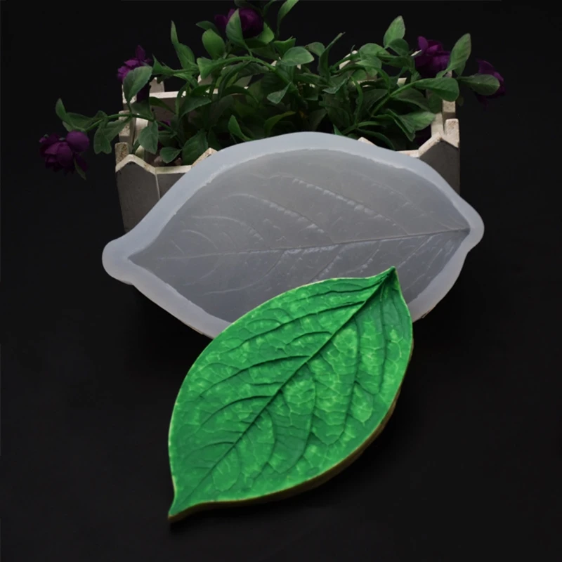 

X7YC 3D Large Leaf Silicone Mold Epoxy Resin DIY Decoration Making Soap Melt Resin Polymer Clay Home Decoration