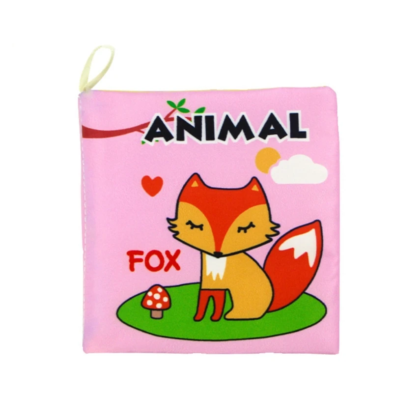 2022 New Baby Cloth Book Rustle Sound Animal Baby Books Soft Activity Book Early Education Learning Rattle Toys for Toddlers