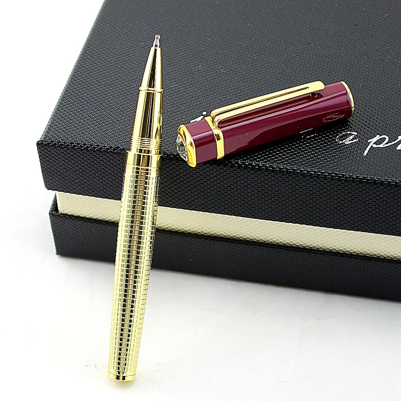 diamond Gold Clip Roller ball Pen Black Ink 0.5 mm Refill Ballpoint High Quality Office and School Writing Pens | Канцтовары для