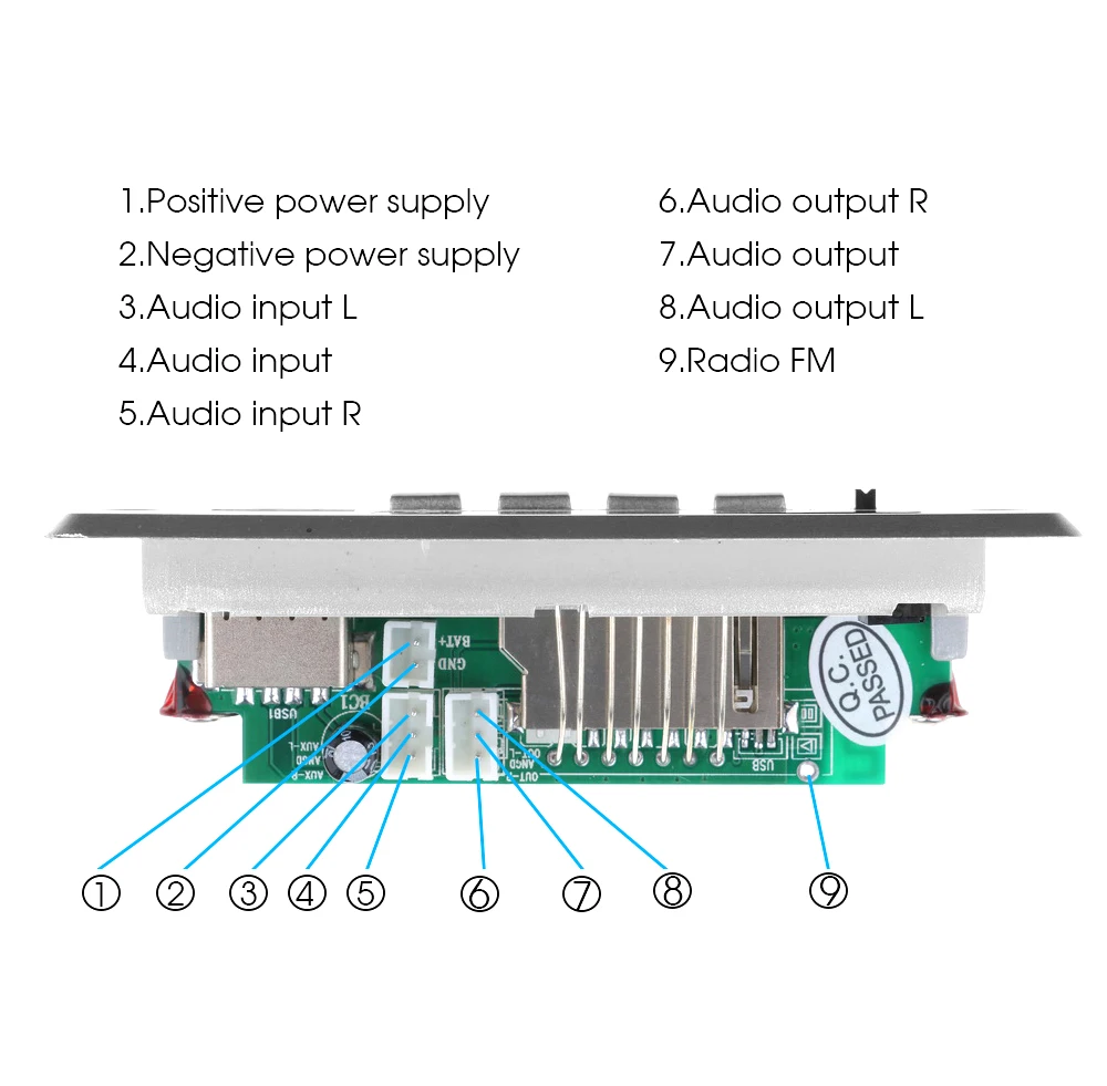 

Wireless MP3 Player Bluetooth5.0 MP3 Decoding Board Module Car USB TF Card Slot / USB / FM / Remote Decoding Board Module