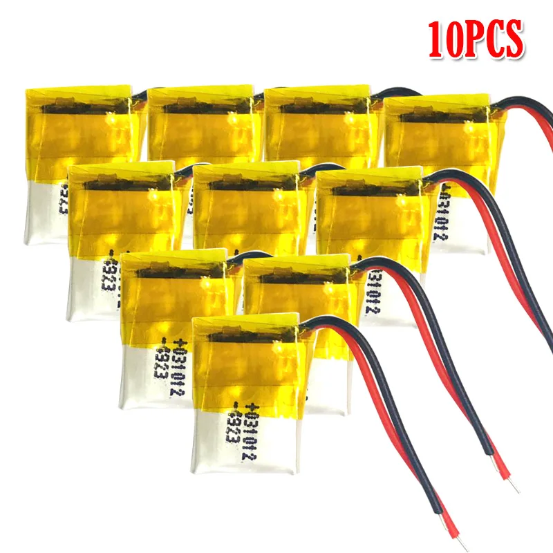 10pcs 30mAh 3,7 V 301012 литий-полимерная lipo аккумуляторная батарея для gps MP3 MP4 PAD DVD DIY bluetooth наушники Динамик телефон - Цвет: 10pcs